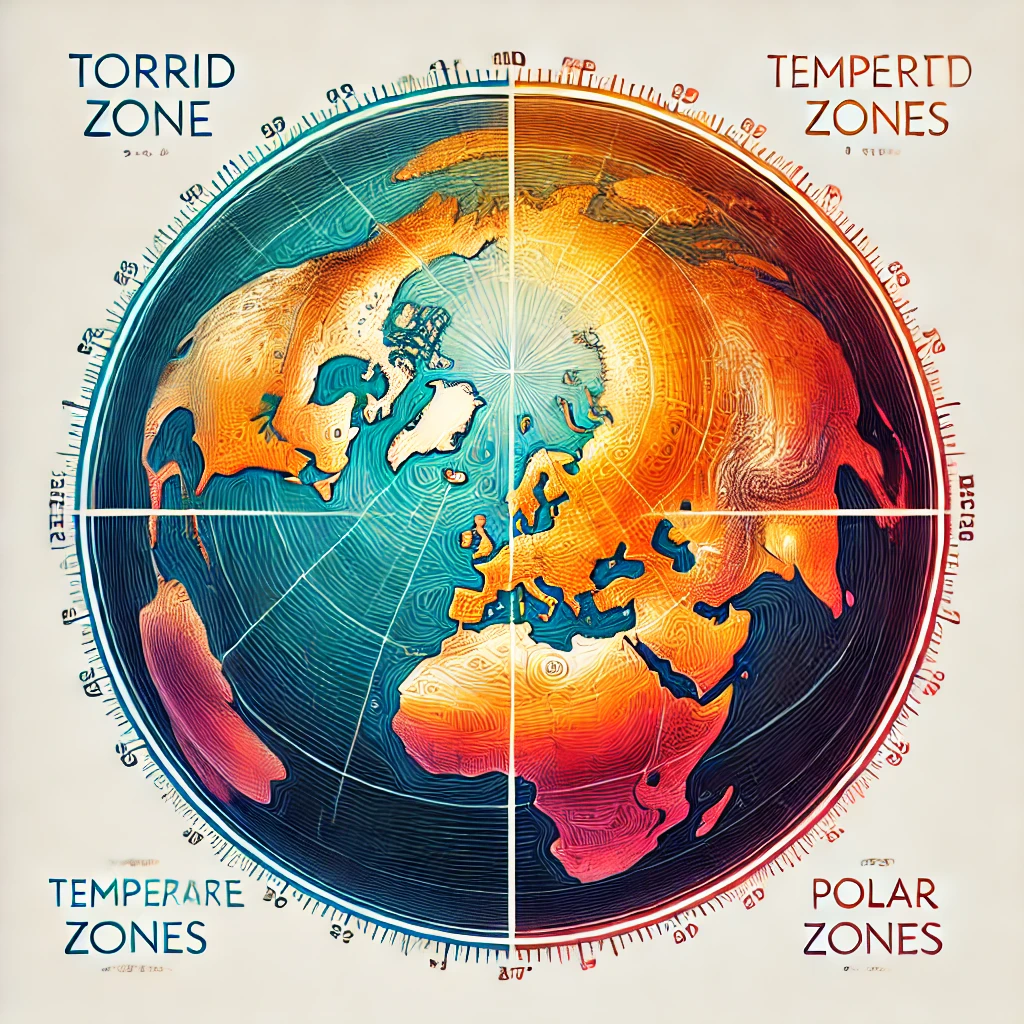 Relation between Latitude and Heat Zones